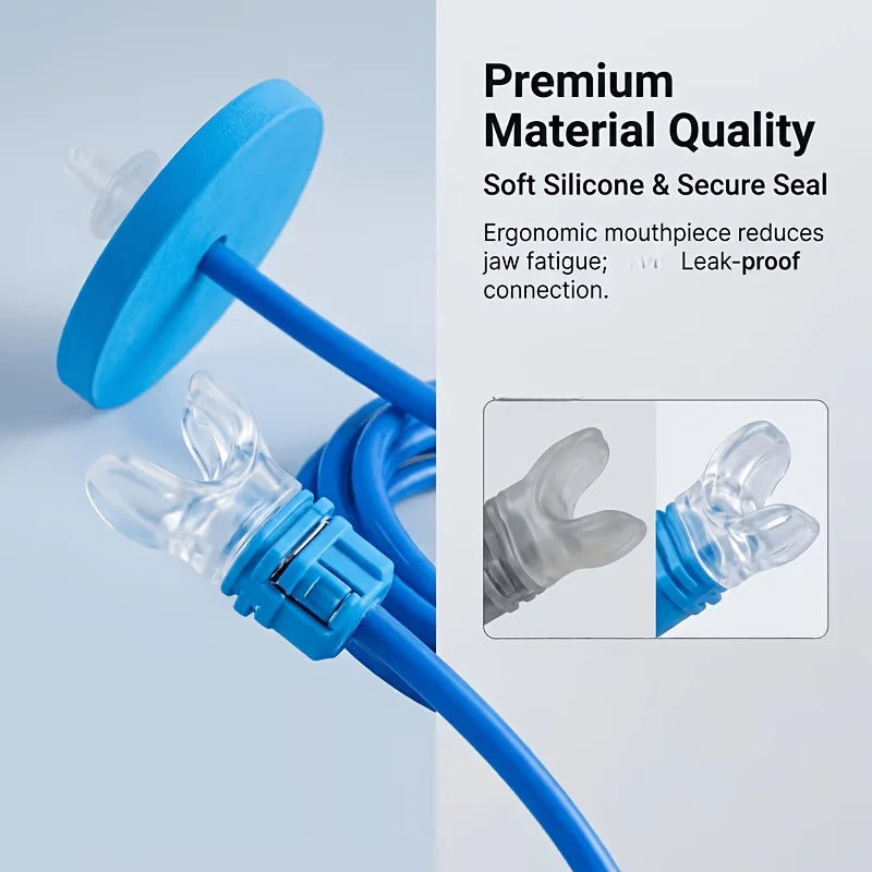 1-Piece Diving Snorkel Breathing Tube Snorkeling Equipment for Adults, Universal Anti-Choking Silicone Diving Breathing Tube Trainer