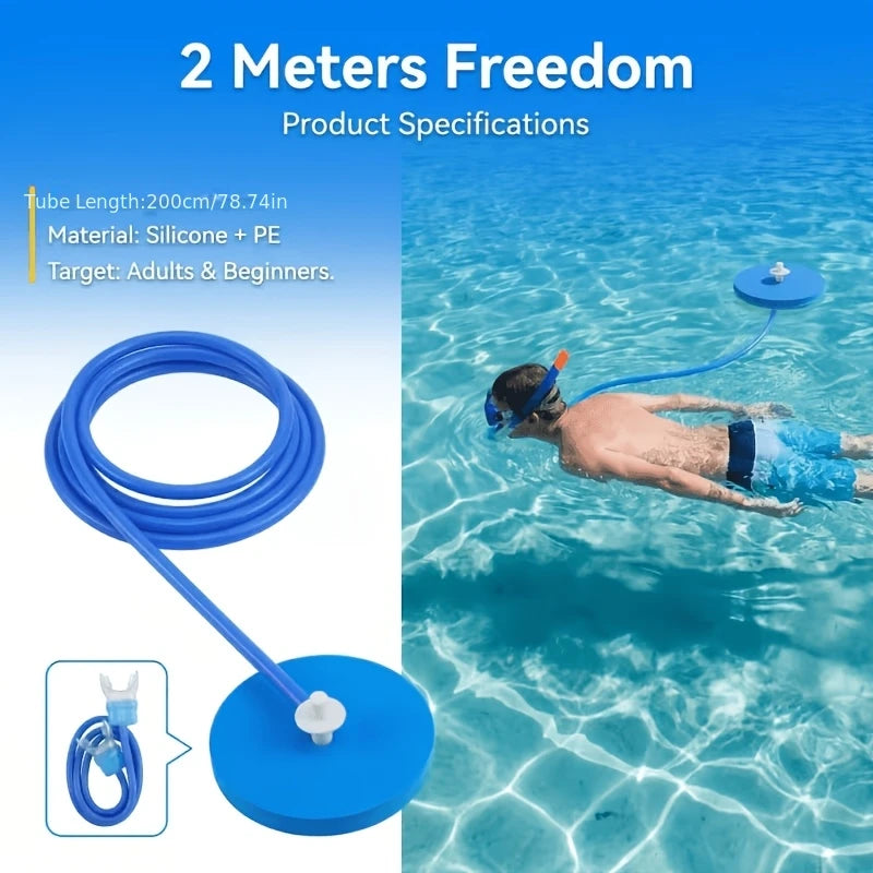 Professional Anti-Choke Silicone Diving Snorkel