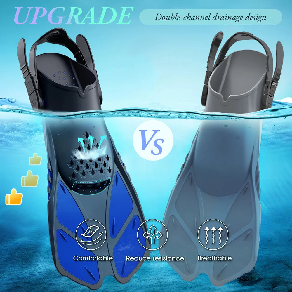 Professional Adjustable Travel Snorkel Fins