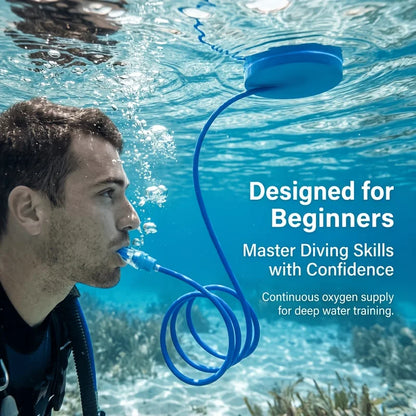 1-Piece Diving Snorkel Breathing Tube Snorkeling Equipment for Adults, Universal Anti-Choking Silicone Diving Breathing Tube Trainer