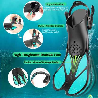 Professional Adjustable Travel Snorkel Fins