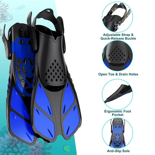 Professional Adjustable Travel Snorkel Fins